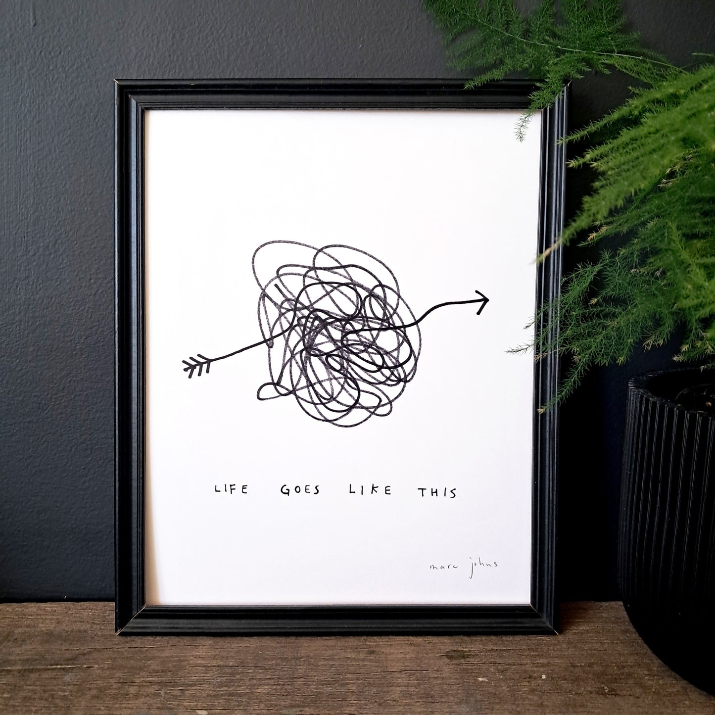 life goes like this - Art Print
