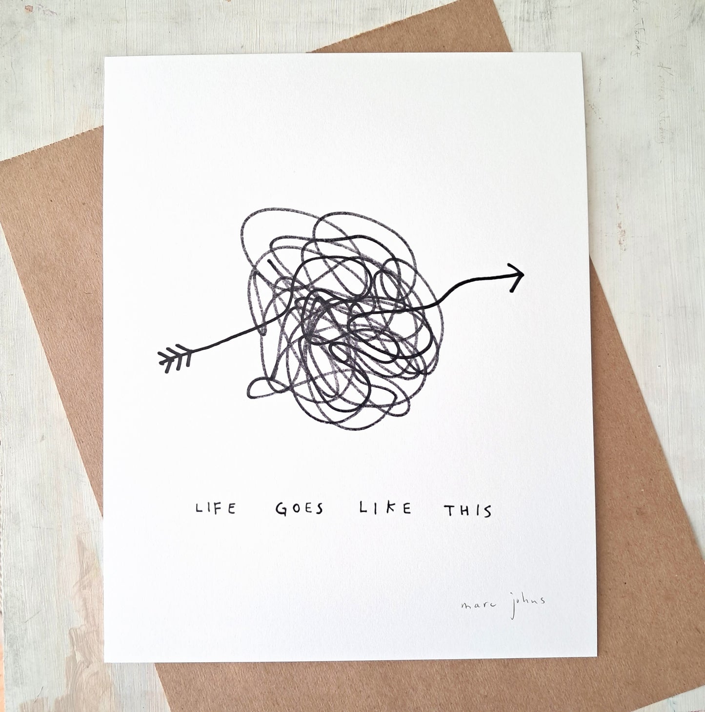 life goes like this - Art Print