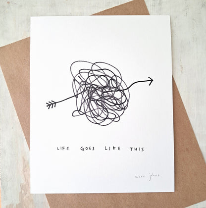 life goes like this - Art Print
