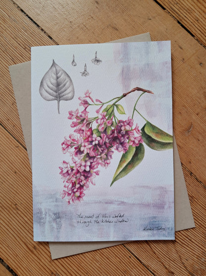 Lilac Flowers - Greeting Card