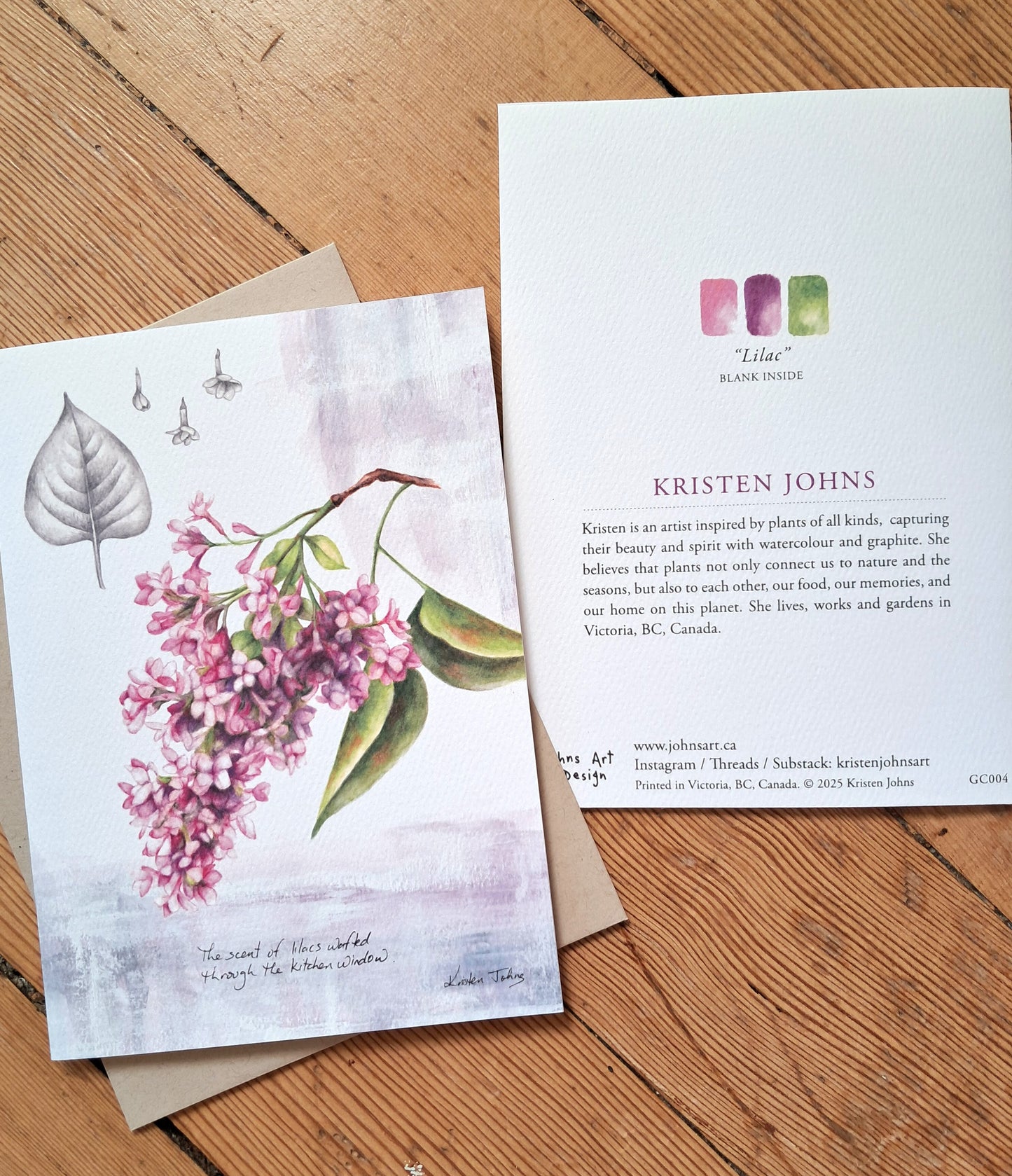 Lilac Flowers - Greeting Card