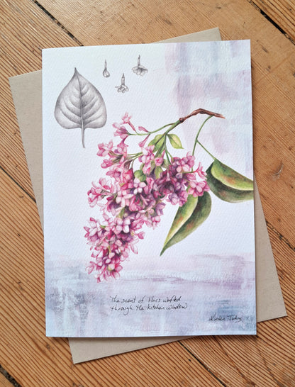 Lilac Flowers - Greeting Card