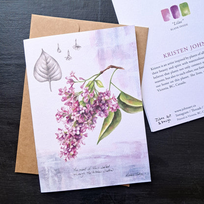 Lilac Flowers - Greeting Card