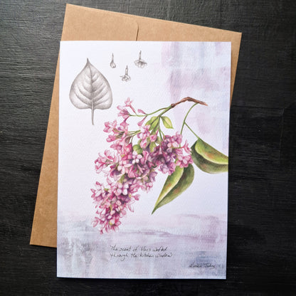 Lilac Flowers - Greeting Card