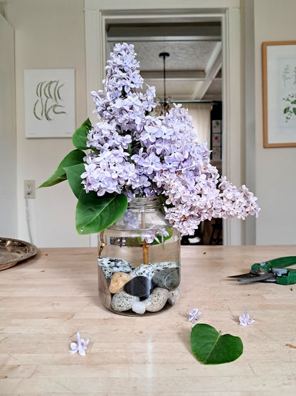 Lilacs in jar, a still life - original painting, 12x16 inches
