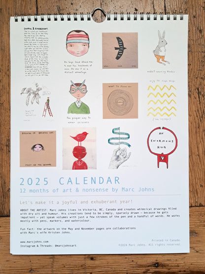 2025 Calendar by Marc Johns