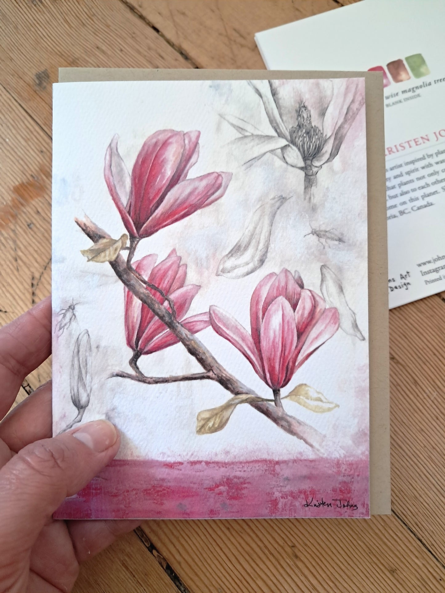 Magnolia Flowers - Greeting Card