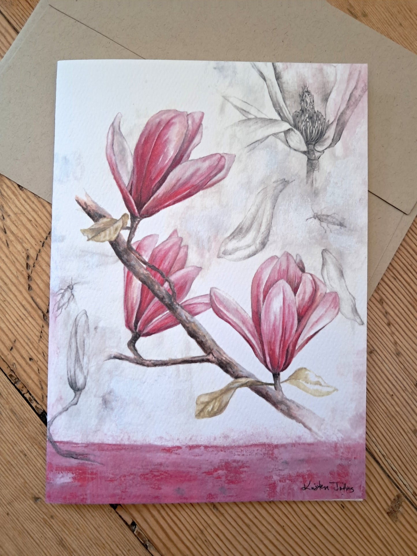 Magnolia Flowers - Greeting Card