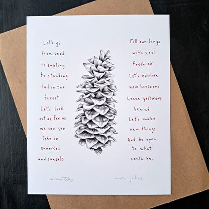 pinecone - Art Print