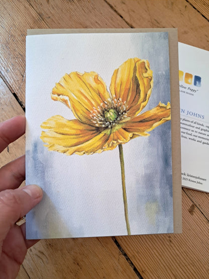 Yellow Poppy - Greeting Card