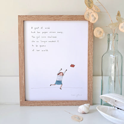 queen of her world - Art Print
