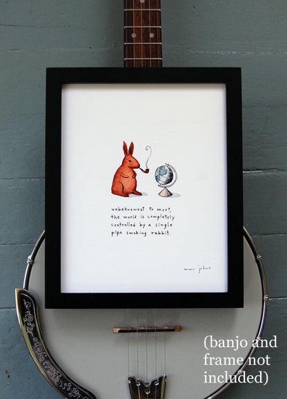 The world is controlled by a rabbit - Art Print