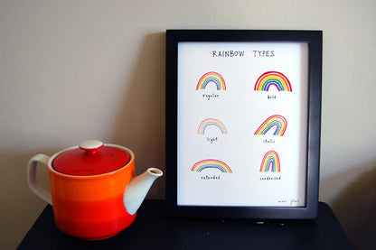 rainbow types - Art Print