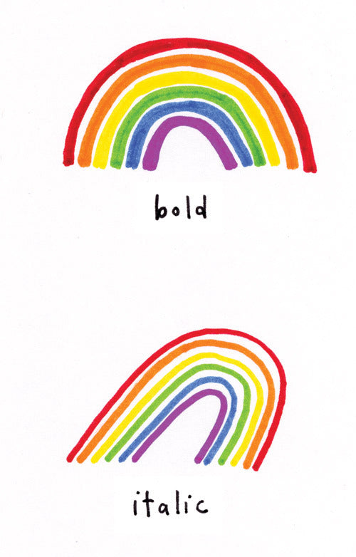 rainbow types - Art Print