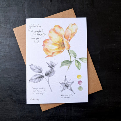 Rose botanicals - Greeting Card