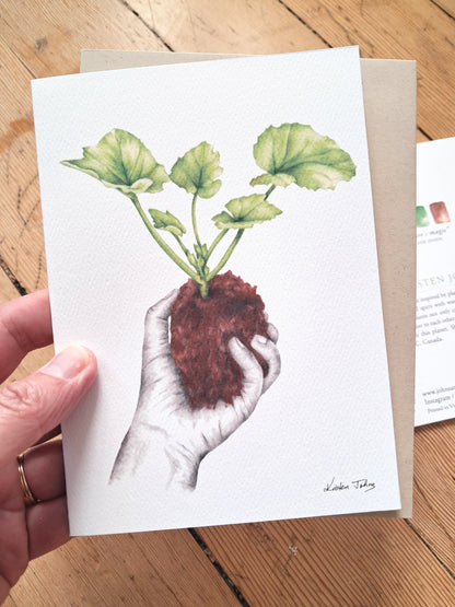 Nature's magic with seedling - Greeting Card