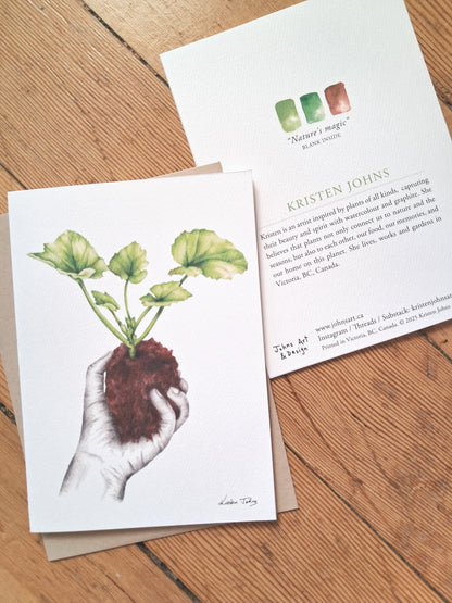 Nature's magic with seedling - Greeting Card