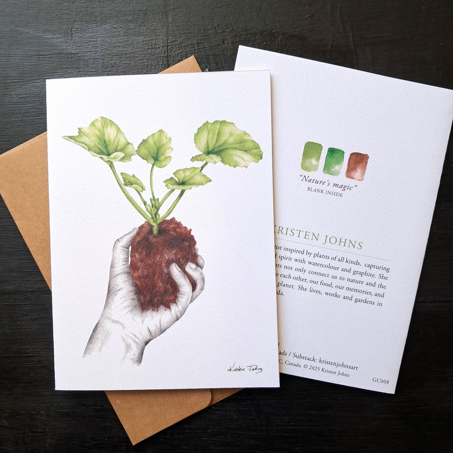 Nature's magic with seedling - Greeting Card