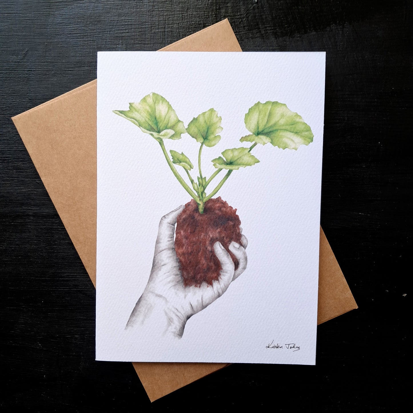 Nature's magic with seedling - Greeting Card