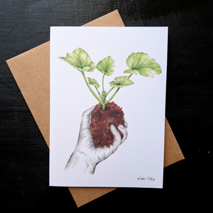 Nature's magic with seedling - Greeting Card