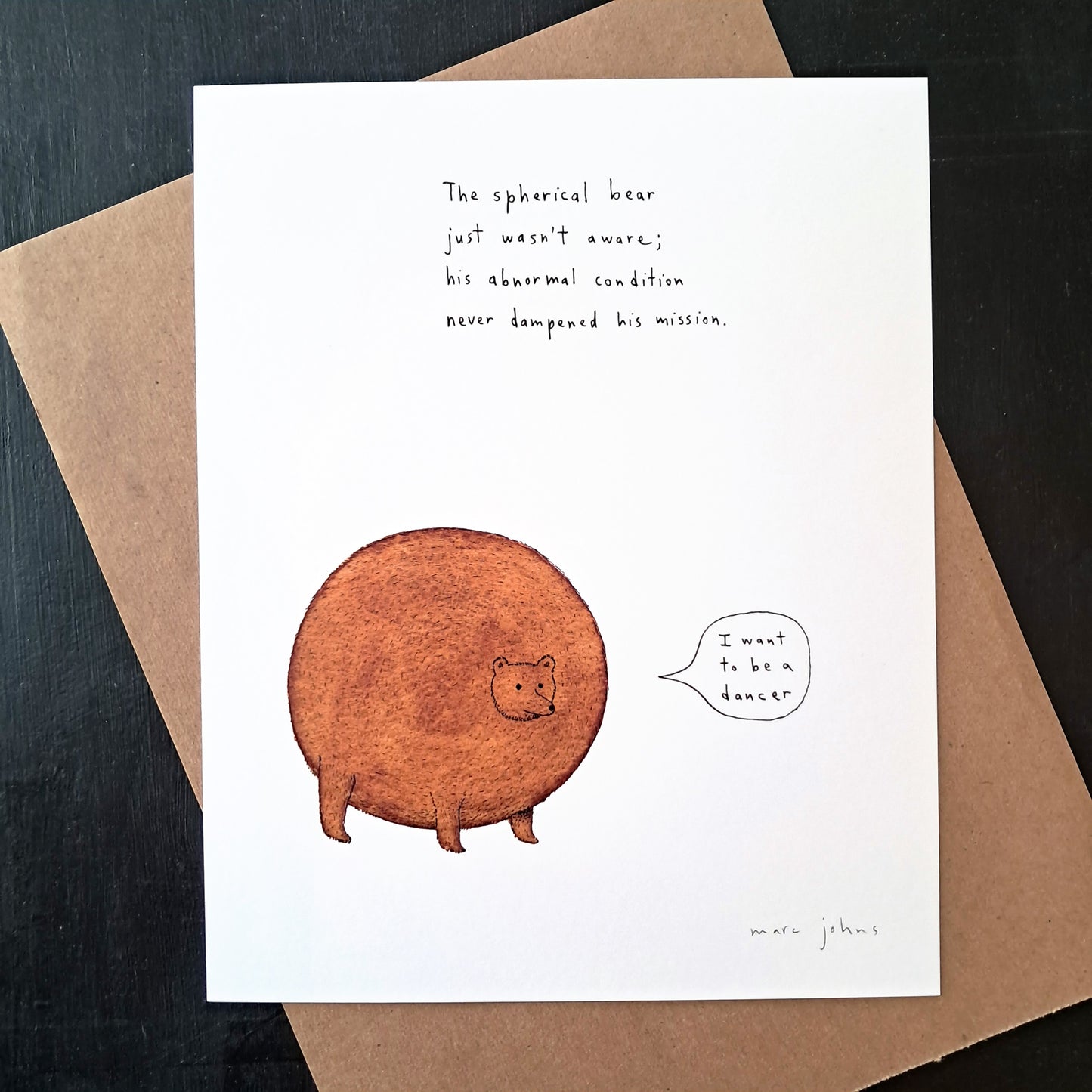 spherical bear - Art Print