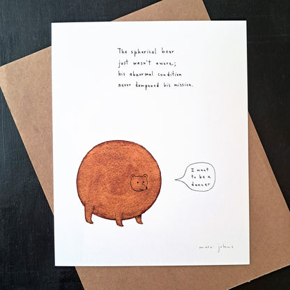 spherical bear - Art Print