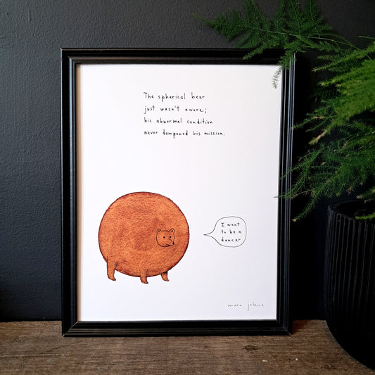 spherical bear - Art Print