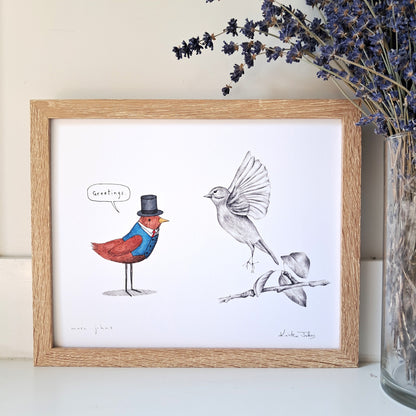 two birds - Art Print
