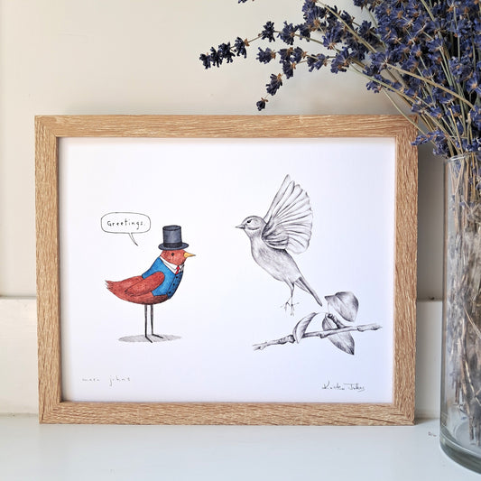 two birds - Art Print