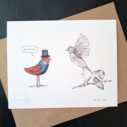 two birds - Art Print