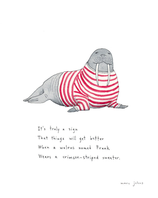 A walrus named Frank - Art Print