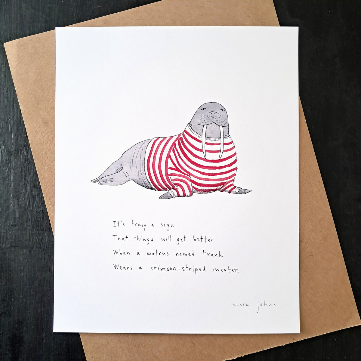 A walrus named Frank - Art Print