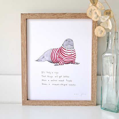 A walrus named Frank - Art Print