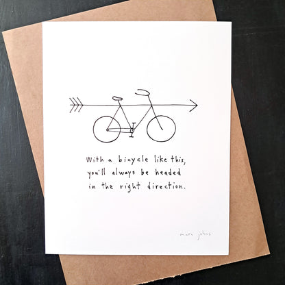 with a bicycle like this - Art Print