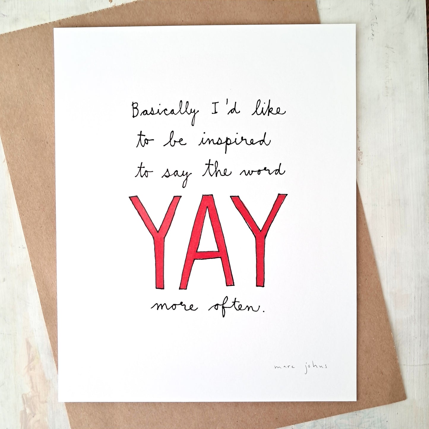 yay - Art Print